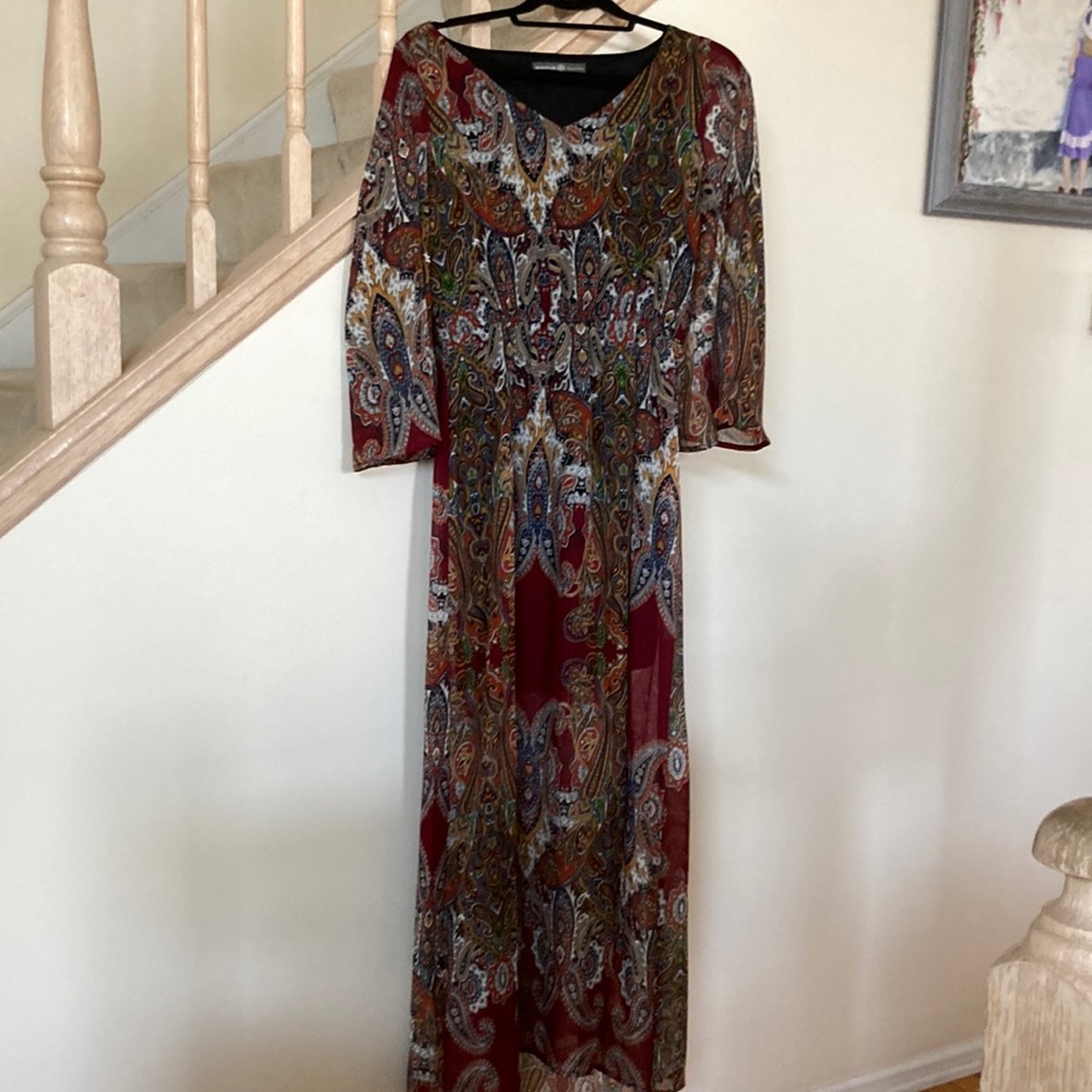 Colorful paisley long dress